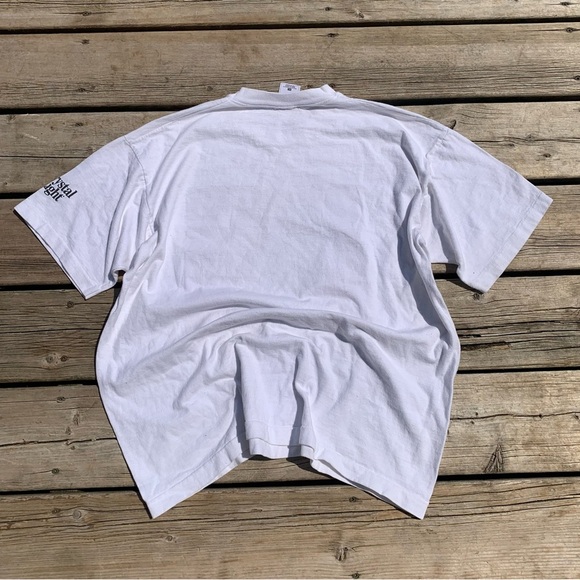 💚 Vintage 90s Fruit of the Loom White Tropical Short Sleeve Size XL Distressed - Picture 4 of 10